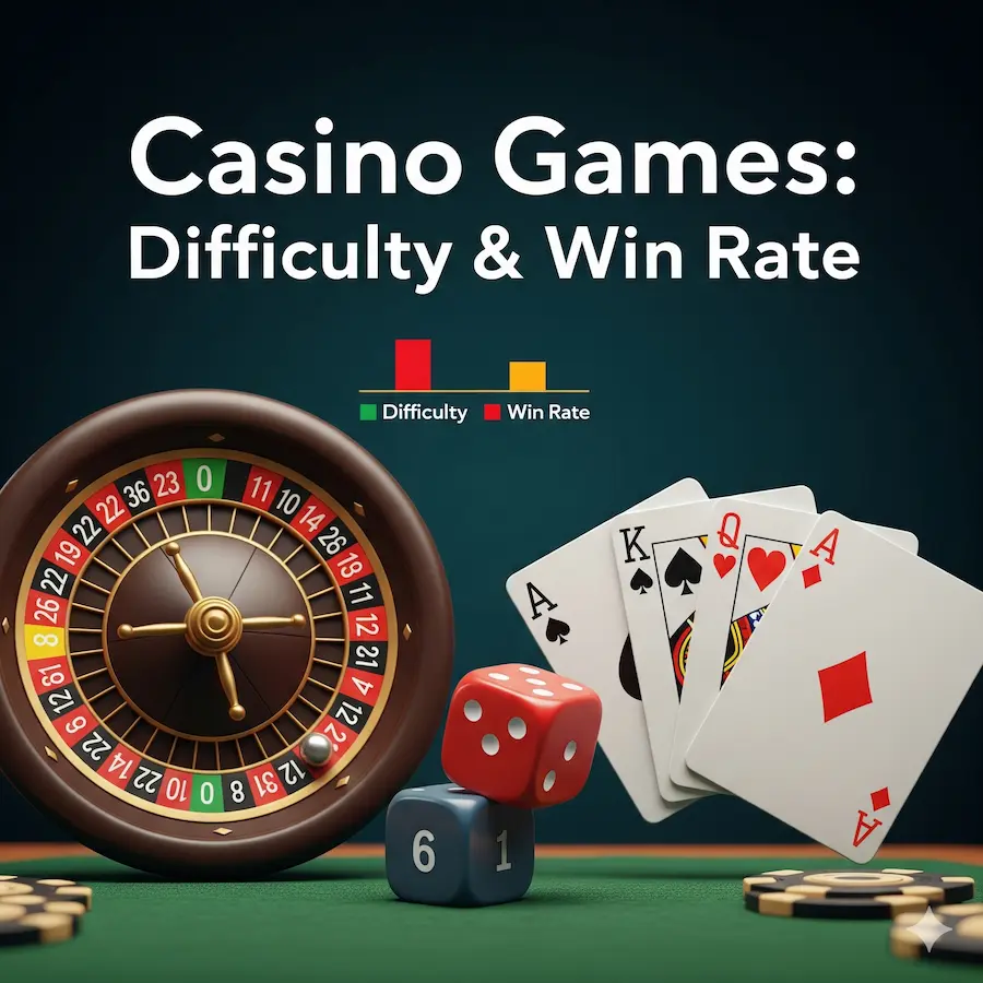 Comparing Difficulty and Win Rates Across Popular Casino Games