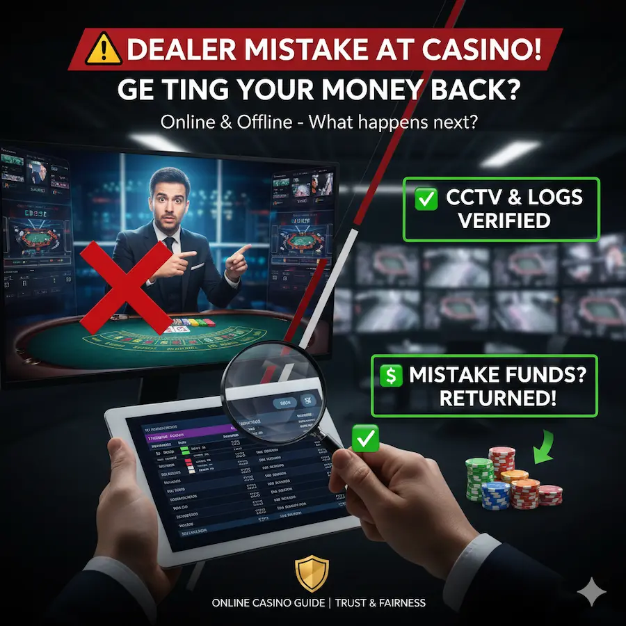 How Are Casino Dealer Mistakes Handled?