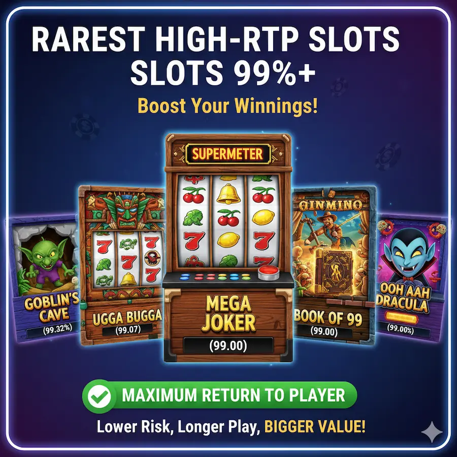 A List of Rare Slots with RTP of 99% or Higher