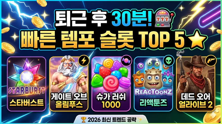 30 Minutes After Work! Top 5 Fast-Tempo Online Slots to Blow Off Stress